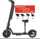 Seated Folding Electric Scooter 250w 10ah 45km Range 25km h Black Adults