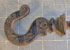 Antique Victorian Eastlake Cast Iron Wall Ceiling Screw Hook Plant Lamp  B