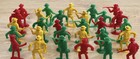 Vintage Plastic Cowboy Figures Lot Of 29 Western Toy Hong Kong Mpc Style Diorama