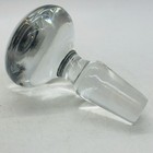Vintage Solid Clear Glass Round Bottle Stopper 4    Tall X 2 5    Wide