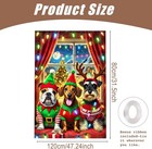 Christmas Window Cover Puppy Design 31x47in Holiday Door Wall Decor