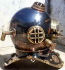 Antique Diving Helmet Full Size Us Navy Brass Divers Mark V Deep Sea Scuba Gift