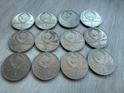 Olympic Lot Ussr Soviet Russian Vintage 1 Rouble Silver Coin Rare 1977 - 1980