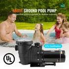 Above Ground Swimming Pool Pump Single Speed 1 5 Hp 100 Gpm 110v   240v