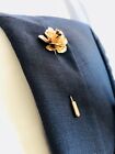 Rose Flower Lapel Pin 4 Colors Brooch Pin  Men Women Suit Wedding Accessories