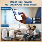 Wifi Pool Pump Timer  Heavy Duty 40a 120-277 Vac 2hp Wireless Smart Controller