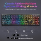 Wireless Keyboard And Mouse Combo With Backlit  Usb Rechargeable   Full Size    