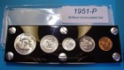 1951 Mint Silver Set Of U s  Coins Lustrous Brilliant Uncirculated