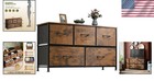 Elegant Rustic Brown 5-drawer Dresser For Bedroom   Living Room Storage