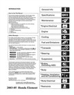2003-2005 Honda Element Factory Shop Service Manual