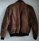 Vintage Leather Flight Bomber Jacket Pour Le Sport Mens 38 Rare