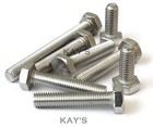 M8  8mm    Hexagon Head Set Screws Fully Threaded Metric Bolts A2 Stainless Steel
