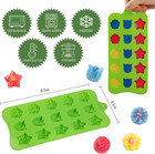 Flower Shape Chocolate Candy Molds Set 6 Pcs Silicone Baking Mold