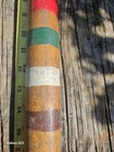 Vintage 1930s  Wood Color Banded Croquet Stakes Antique Game Post 22  Knob Top