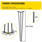 Hairpin Table Legs 16  Black Set 4 Desk 880lbs Load Capacity  each 220lbs  3