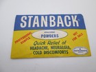 Vtg Stanback Analgesic Powders  Professional Sample Pkg W contents