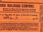 1903 The New York  New Haven   Hartford Railroad Co Bill Of Lading