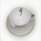 Vintage Disneyland Disney Mini Cup   Saucer Tinker Bell Castle Gold Trim Japan