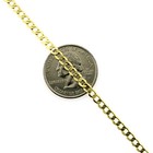 10k Yellow Gold Curb Cuban Link Chain Necklace 2 5mm 16  18  20  22  24  26 