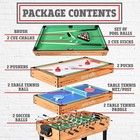 Serenelife 4 In 1 Multi-function Game Table Pool Hockey Soccer Foosball