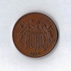 Usa 1864-1868 Two Cent Piece Coin 2c G   Vg Average Circulated - Random Date