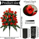 Artificial Cemetery Flowers For Grave Artificial Rose Memorial Flowers With V   