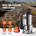 1hp Submersible Sump Pump 4020gph 30ft Stainless Steel Automatic Switch