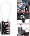 5pcs Tsa Approved 3 Digit Combination Suitcase Luggage Flexible Steel Cable Lock