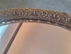 Vintage Oval Mirror Vanity Dresser Perfume Makeup Jewelry Tray 13 25    X 9 5   