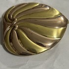 Vintage Compact Puff Powder Box Shell Shape -usa