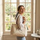 Bride Tote Bag  Embroidered Canvas Wedding Essential Tote  Bridal Shower Engagem
