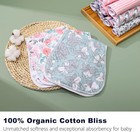 2-in-1 Burp Cloths And Baby Bibs - 6 Pack Large Super Absorbent Soft Cotton Burp