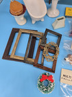 Lot Of Vintage Dollhouse Miniatures Furniture Mixed Accessories 60  Pcs Some Nos
