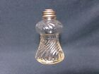 Vintage Antique Eapg Swirl Clear Glass Fountain Pen Ink Well Bottle W  Metal Cap