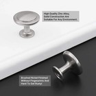 Cabinet Round Knobs Drawer Pull Door Handles Kitchen Hardware Brushed Nickel Lot