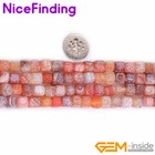 8mm Assorted Agate Near Cube Strip Matte Frosted Beads Jewelry Making Strand 15 