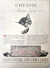 Chessie Chesapeake And Ohio Lines Railroad Train Vintage 1939 Ad Magazine Print