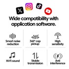 3 5mm Condenser Microphone Tripod Stand Mic For Studio Recording Pc Laptop Game