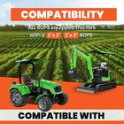 Tuff Top Tractor Canopy 52  X 52  For John Deere  2  X 2  Or 2  X 3  Rops Green