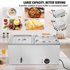 3-pan Commercial Electric Food Warmer Countertop Steam Table Buffet Bain Marie