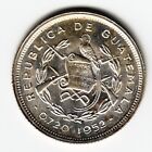 Guatemala 10 C 1952 Km256 1 Ag720 Minted 307 000 Full Luster - Rare In Top Grade
