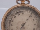 Antique - Lufft Brass Pocket Barometer - Koch Brothers Opticians Lucerne Swiss