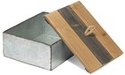  10 25  X 8  Country Rustic Galvanized Metal Decorative Storage Box With 
