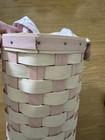 Longaberger 2006 Horizon Of Hope Large Pink Tote Basket Breast Cancer Liner