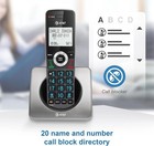 At t Cordless Home Phone 2 Handsets Call Block Caller Id Speakerphone  Gl2101-2