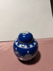 Antique Chinese Blue   White Prunus Porcelain Ginger Jar W  Lid 4-1 2 