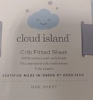 Standard Crib Fitted Sheet Cloud Island  100  Cotton  Mattresses  light Blue 