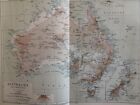 1874 Australia Vintage Map Oro Hydrographic Map Oceania Orig 11 5 X 9 5 C17-3
