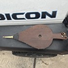 Antique Style Wooden Fireplace Bellows With Brass Nozzle And Decorative Carving