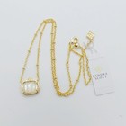 New Kendra Scott Pumpkin Gold Plated Short Pendant Necklace In Ivory Shell